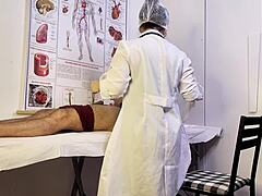 Patient, why are you getting erect during the nurse's exam?