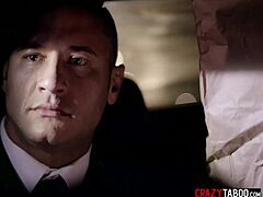 petite teen submits her body to two men in suits. what will they do to her small tits?