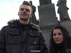 hunt4k busty brunette jocelyne z gets picked up for public pov sex with shaved pussy