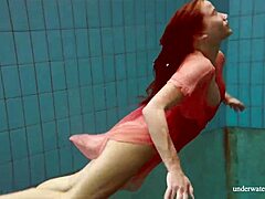 Hot Deniska Underwater Naked! Teen 18+ Shaved Wet Pool!