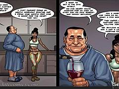 in the mayor's tale episode 1, a cheating husband engages with his sexy ebony maid in the kitchen for teasing and more