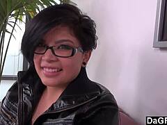 dagfs - cute brunette with glasses has a quickie audition