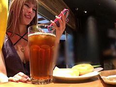 i met this cute asian college girl with big ass on the app and gave her cash for hotel creampie without asking