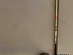 I had my best friend strip in the bathroom, then we fucked doggystyle with her huge natural tits bouncing