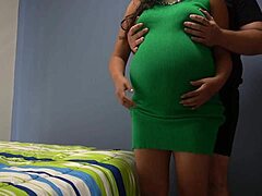 This pregnant Mexican brunette needs a stepdad to bend her over and fuck her fat ass doggystyle daily.