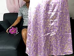 mature mother-in-law strips and shows lingerie to son-in-law