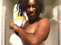 Black Big Tits Mom Gets Fucked with Asshole Gaping Fingering and Cumshot Facial