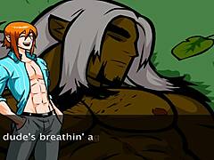 oh man these gay friends are going at it with juicy handjobs and hard blowjobs in this anime game animation 😈