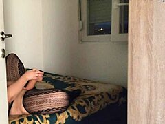 I caught her naked, curvy teen playing with monster dildo