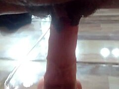 watching this pretty shaved girl get wet, he thrusts dick into tight pussy for orgasm