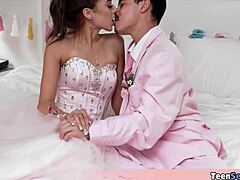 nikki the porn night virgin gets flat chested petite brunette blowjob and romantic fuck with enjoyment