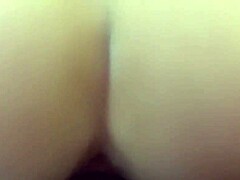 Beauty blonde girl in fishnet stocking and high heels have blowjob and anal sex