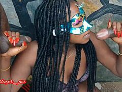 Hey, check out this new girl from Lagos who chose to fuck outdoors with intense body shaking orgasm!