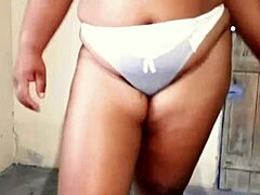 BBW Wife With Big Ass Experiments With Thong Panties From Neighbor