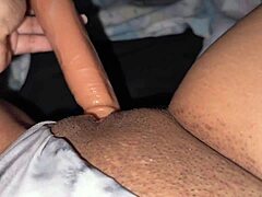 Colombian Chick Fucks Her Puffy Cunt Hard Before University