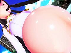 girl inflated like a balloon