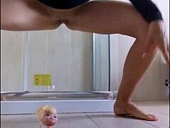 Plastic passion unfolds with a sexy lil girl and her silicone doll