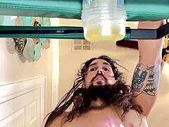 maxx stoner fleshlight fucking with young 18+ long-haired tattooed usa pornstar and small waist.