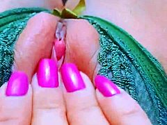 Young Girl Fingers Her Strawberry Pink Pussy With Toys At Home