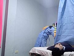 The nurse begins the treatment unexpectedly