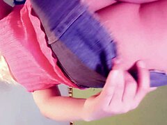 Cute blonde babe masturbates in stepbro's room 😍