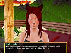 Teen Plays Game with Family Members.