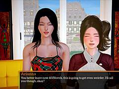 Teen Plays Game with Family Members.