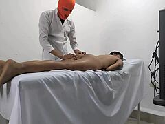 Doctor Planned Massage for Cute Brunette Patient but She Turned Whore and Seduced Him Quickly