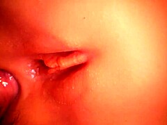 Her cute shaved big pussy and ass make me so happy during assfucking.