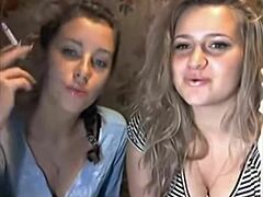 Girls Cam With Cigarette Smoke!