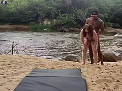 I took my girlfriend to the stream for a bath