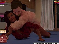 teyonah fights ethan in naked 3d game with handjob anal assfucking doggystyle interracial action