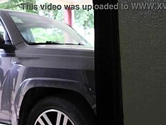 Fucking Passionate Interracial Couple Outdoors Before Moving to Wet Kitchen Sex