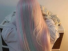 petite college girl in cosplay for first time