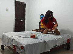 My girlfriend brought her best friend to learn how to give intense blowjobs at home