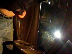 jerking off alone in the car