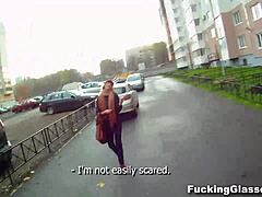 glasses teen 18+ fucks on stairway, not shy?