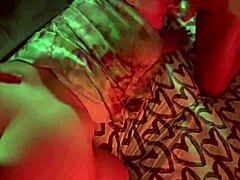 threesome with husband and lover at home.