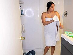 wanna see the latina wet her pants, rip panties, and strip in the shower?