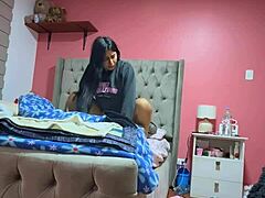 when my girlfriend's parents left, we enjoyed homemade mexican amateur sex