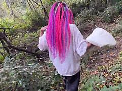 Come here, cute teen, let's do rough outdoor sex with spanking, squirting, and cum in my mouth