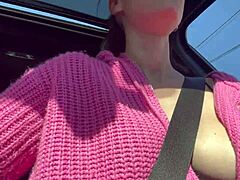 hey, wanna see italian milf artemisia love flashing her big horny tits and nipples while driving?
