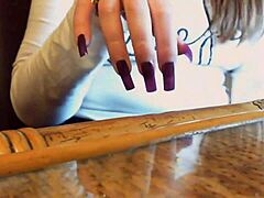 I relax with my long black nails and sexy hands in this ASMR video