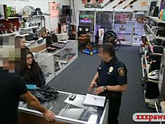 Amateur Couple Tries To Steal In Garage But Gets Punished By Pawn Keeper In Shaved Pov Reality