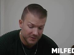 Busty Stepmom In Lingerie Rubs Cock