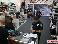 Amateur Couple Tries To Steal In Garage But Gets Punished By Pawn Keeper In Shaved Pov Reality