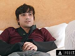 teacher shows care to injured student