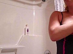 I captured a sneaky video of getting ready for my shower