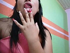 Morena gets horny and masturbates for you