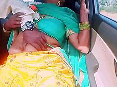 Desi housewife gets dirty in car sex with unknown guy and wild talks